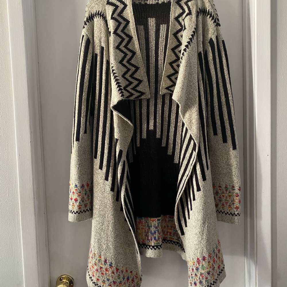 Southwestern style open cardigan by Frazzle
